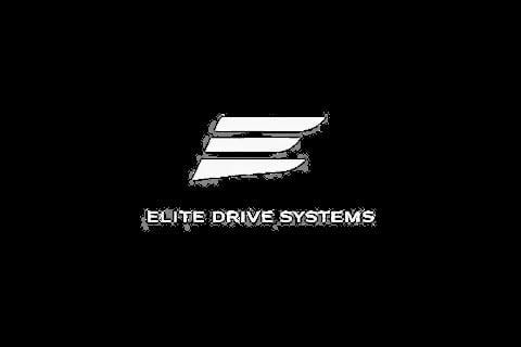 Elite Drive Systems logo featuring two horizontal white parallel lines with text beneath on a black background